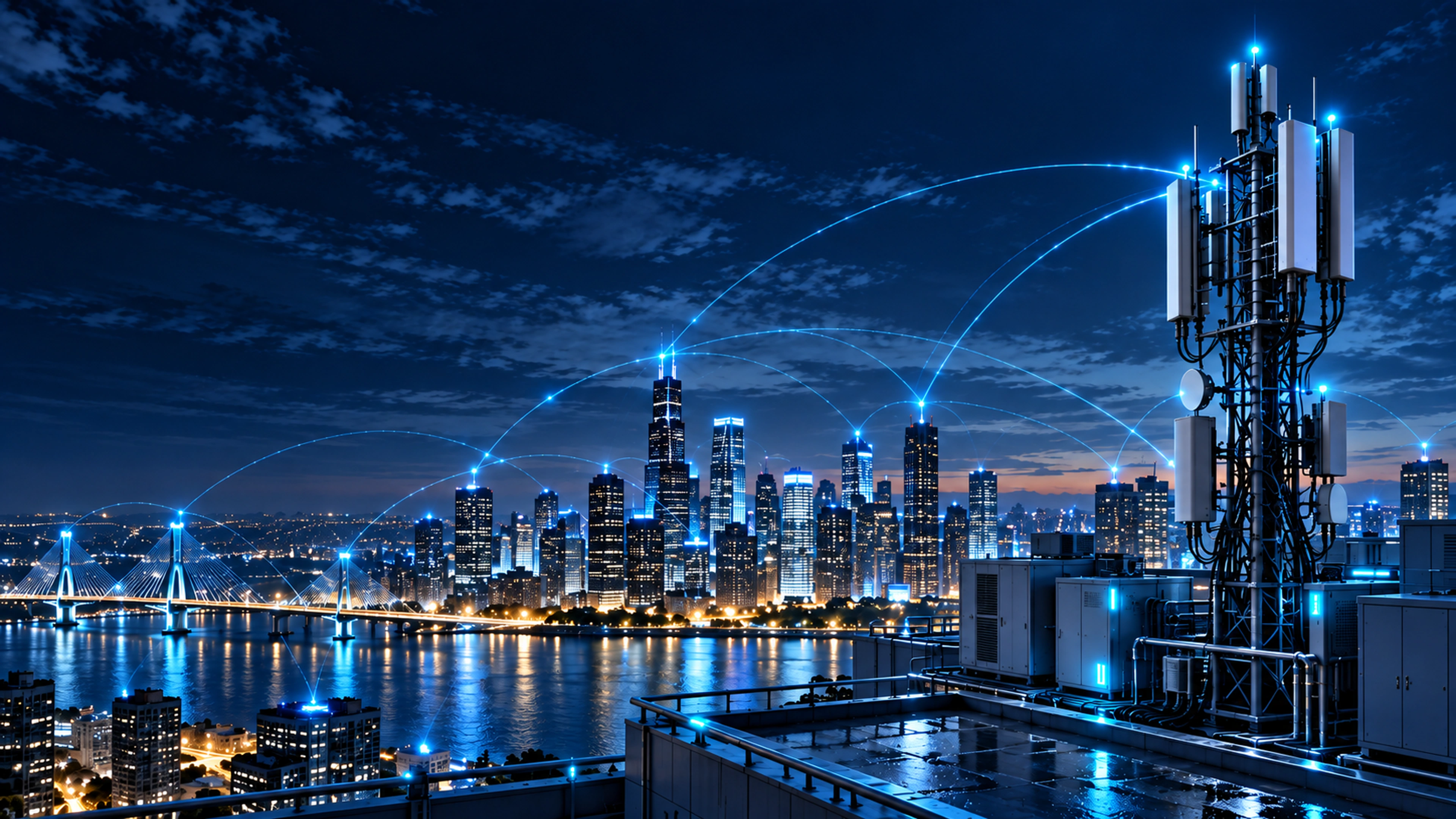 Cinematic telecom antenna and connected city
